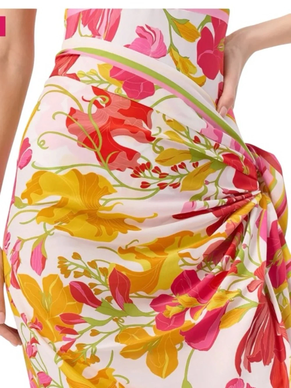 LISE CHARMEL Envolée Florale Luxury Swimsuit & Matching Pareo Set Size M Resort